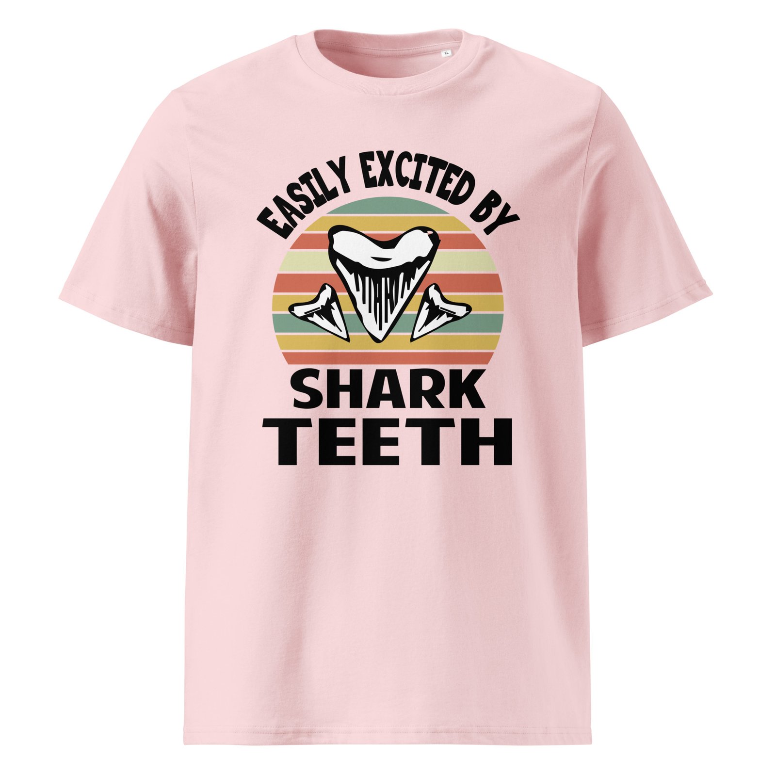 Easily Excited by shark teeth Unisex organic cotton t-shirt - Image 4