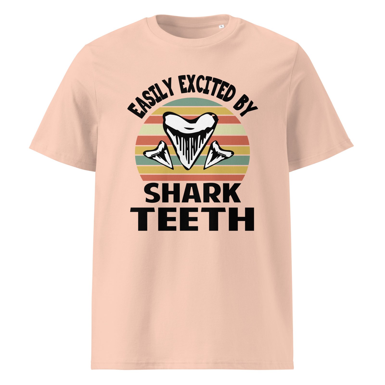 Easily Excited by shark teeth Unisex organic cotton t-shirt - Image 3