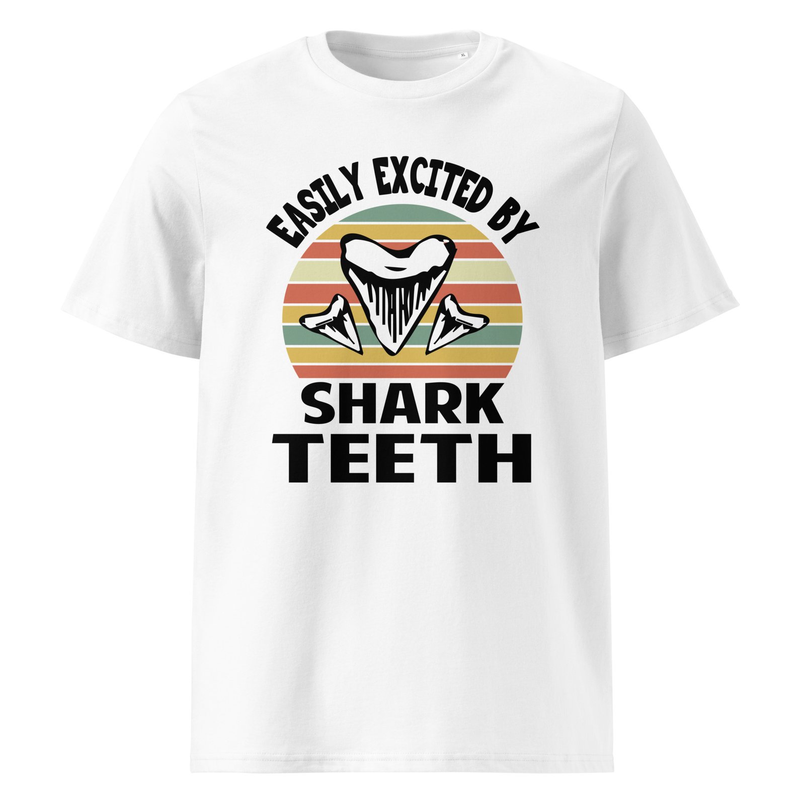 Easily Excited by shark teeth Unisex organic cotton t-shirt - Image 6