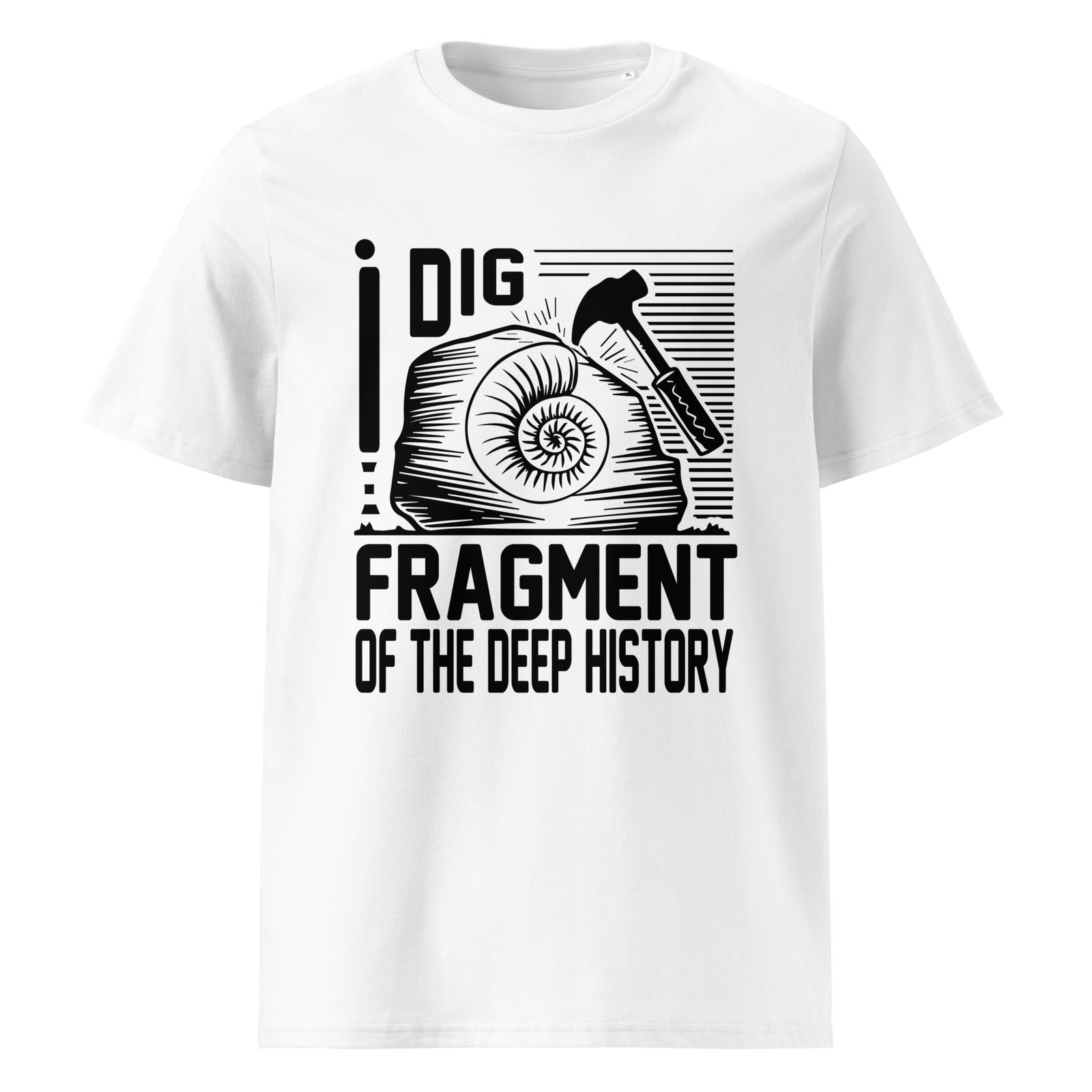 I Dig FRAGMENT of the deep history - Unisex organic cotton t-shirt - Image 6