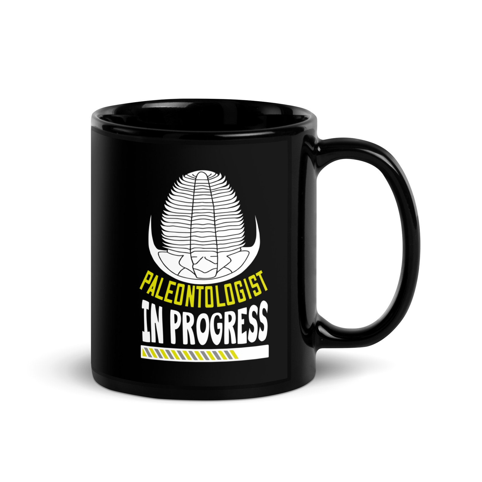 Paleontologist in Progress Black Mug