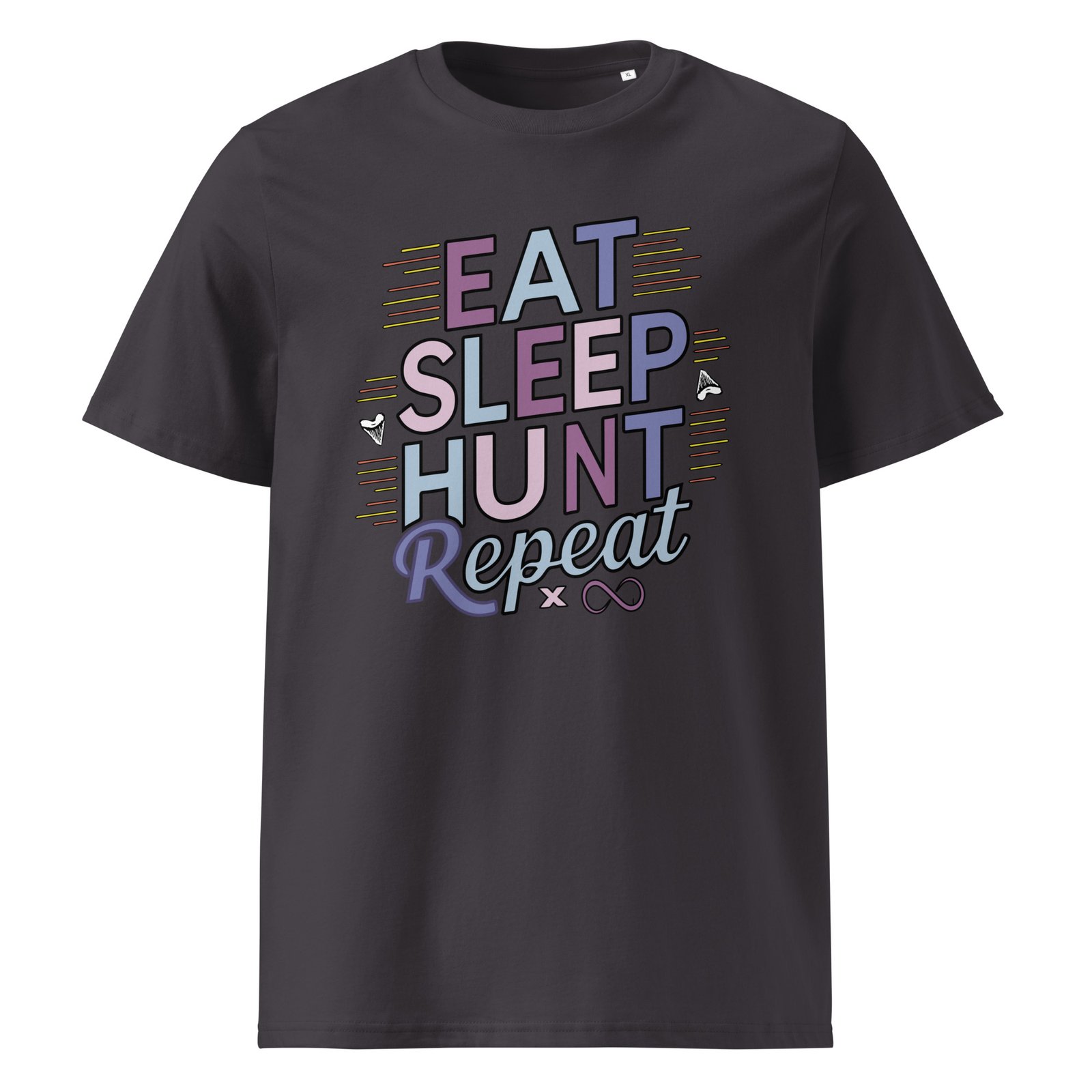 "Eat Sleep Hunt Repeat" Unisex organic cotton t-shirt - Image 5