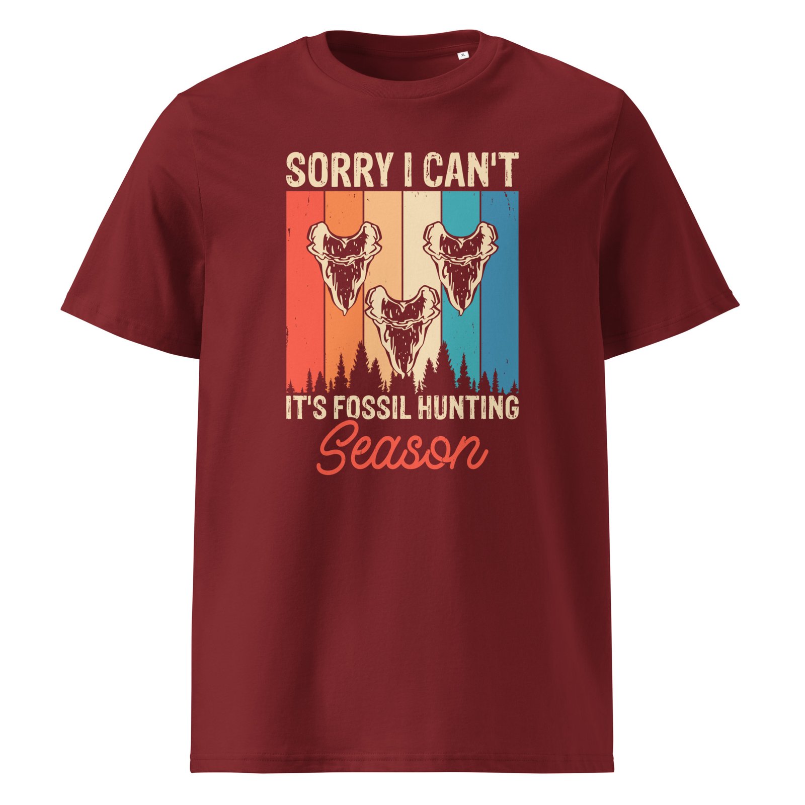 Sorry i can't it's fossil hunting season - Unisex cotton t-shirt - Image 5