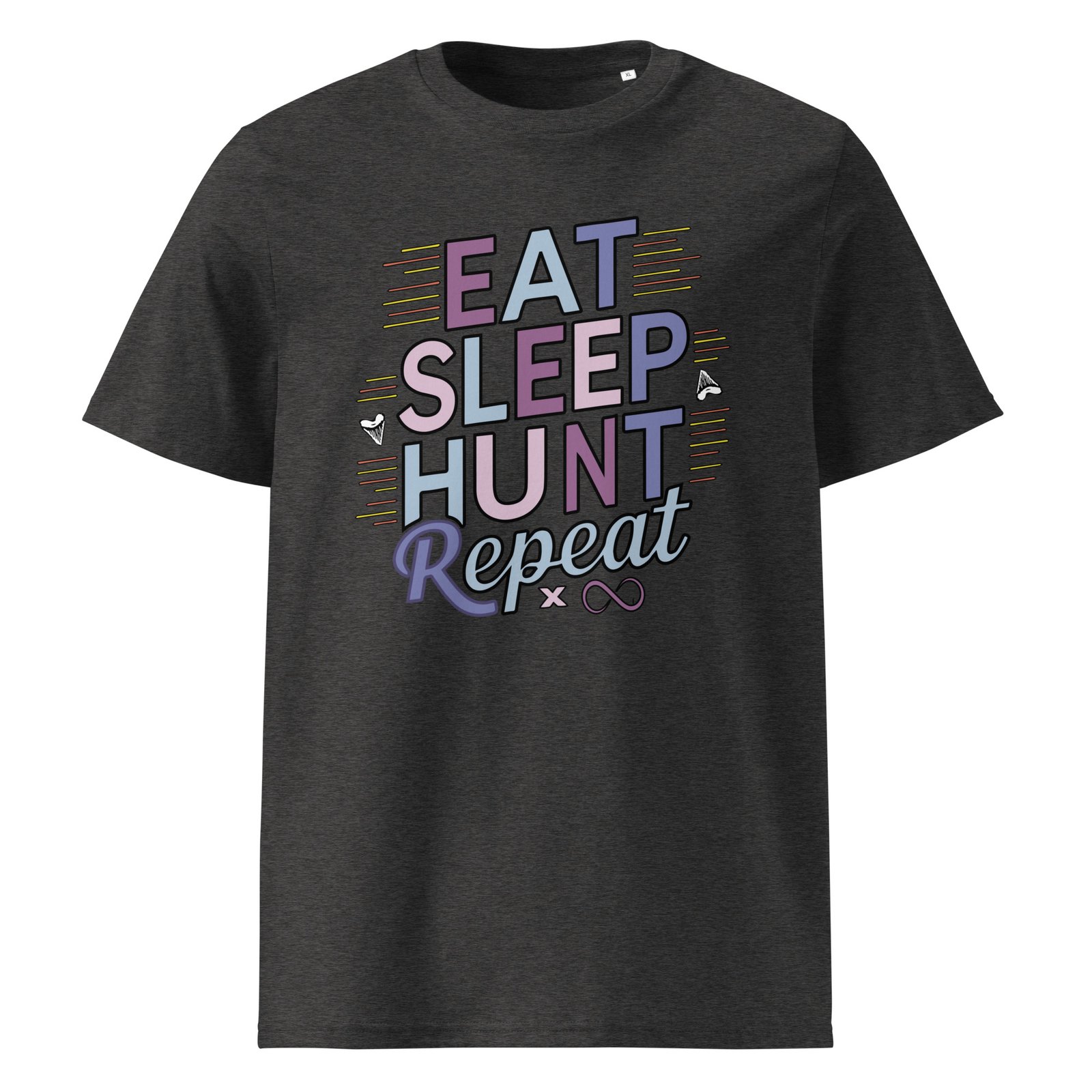 "Eat Sleep Hunt Repeat" Unisex organic cotton t-shirt - Image 3