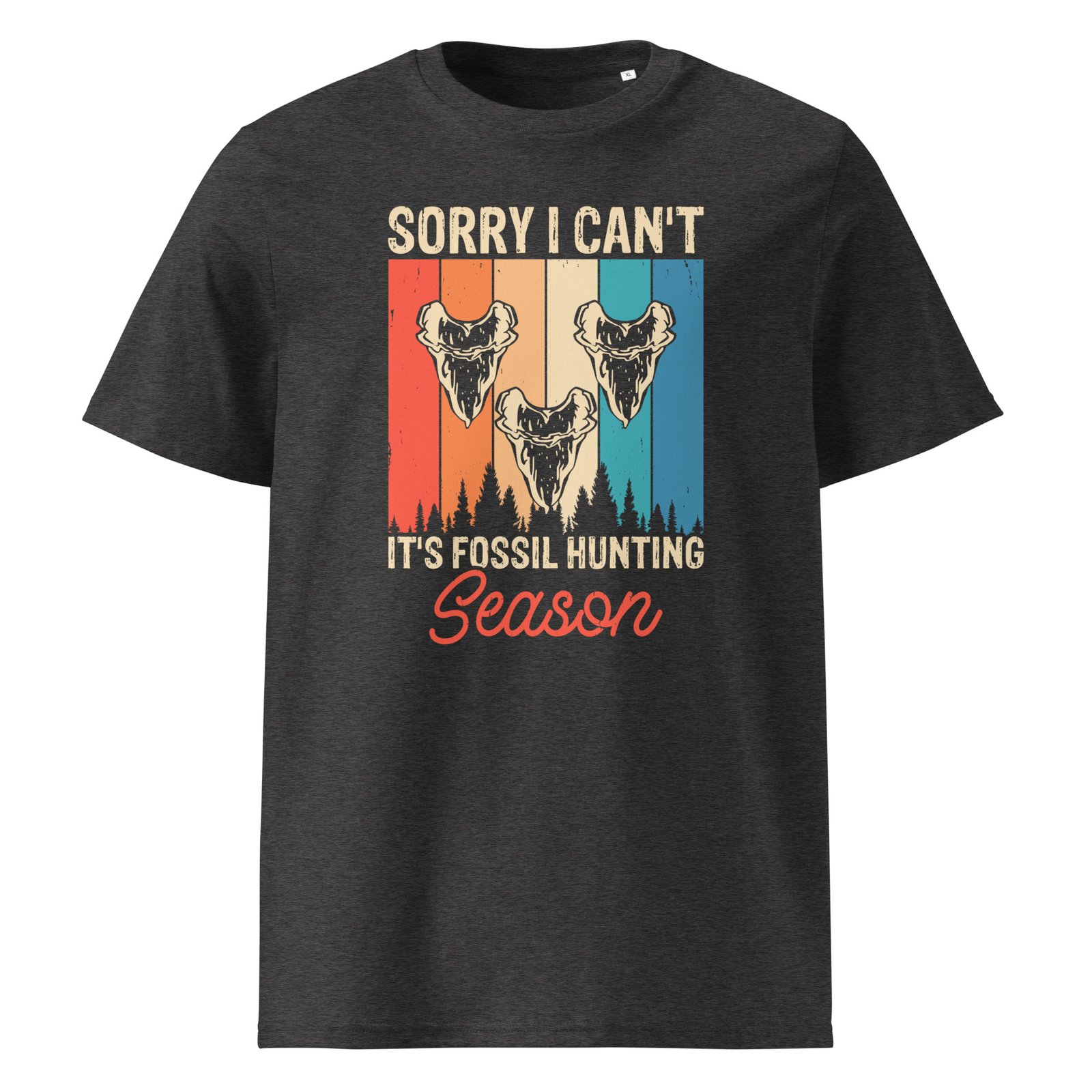 Sorry i can't it's fossil hunting season - Unisex cotton t-shirt - Image 4