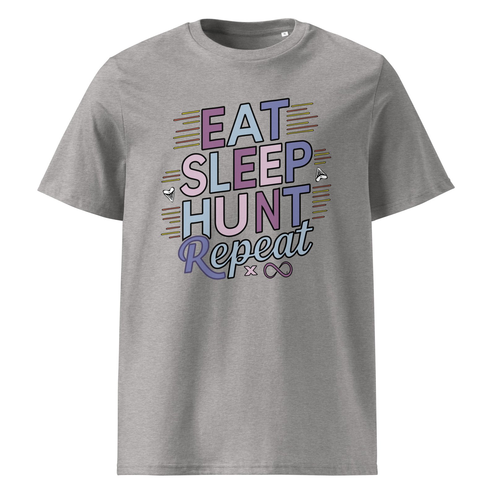 "Eat Sleep Hunt Repeat" Unisex organic cotton t-shirt - Image 8
