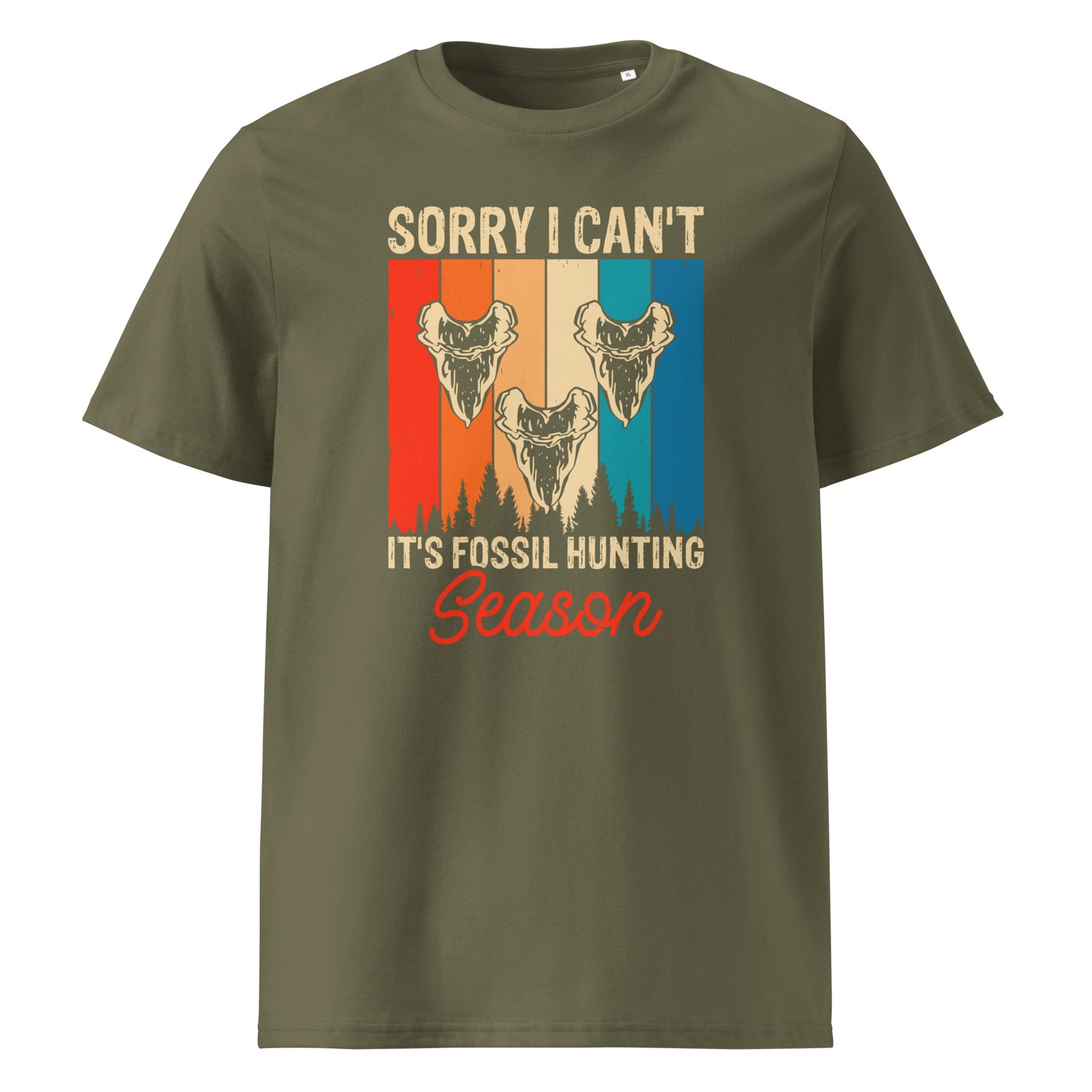Sorry i can't it's fossil hunting season - Unisex cotton t-shirt - Image 7