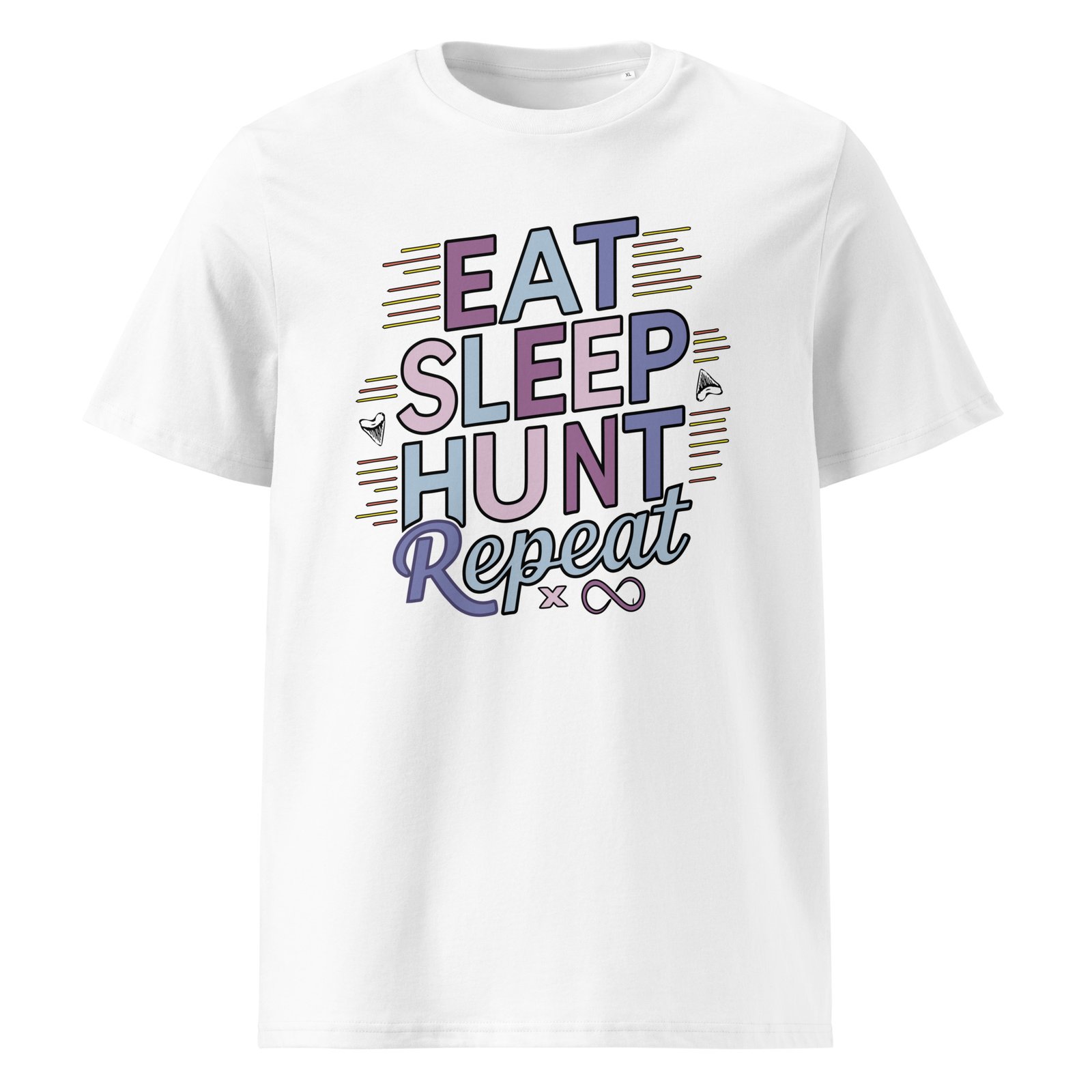 "Eat Sleep Hunt Repeat" Unisex organic cotton t-shirt - Image 13