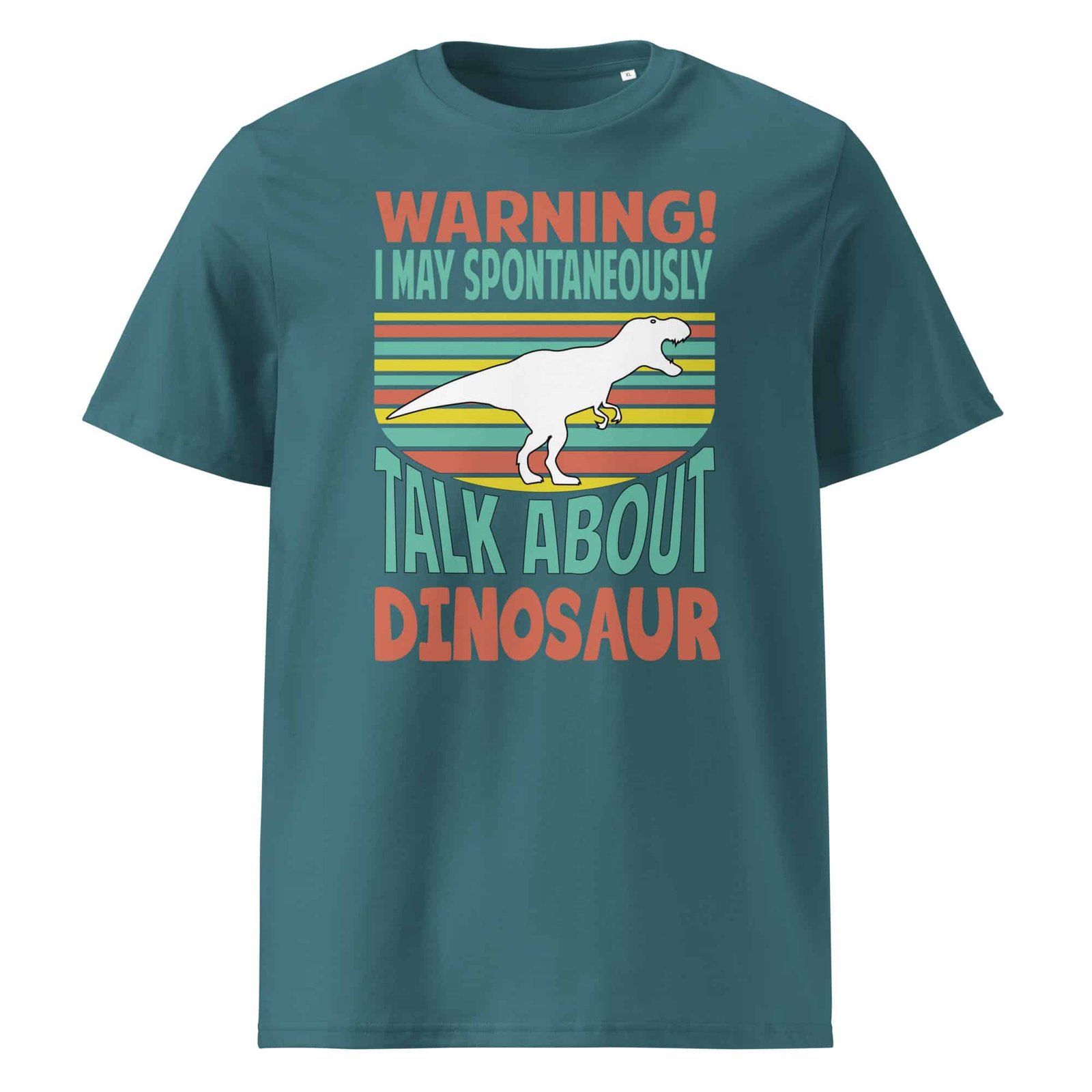 Warning! I'm Spontaneously Talking About Dinosaur Unisex cotton t-shirt - Image 6
